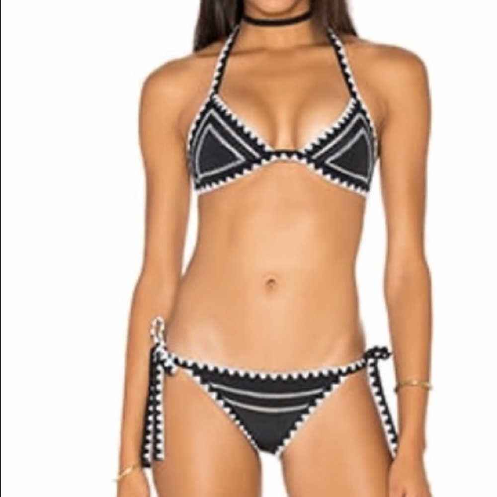 Same swim the catch top and swim the tease tie side bottom. Selling as a set
